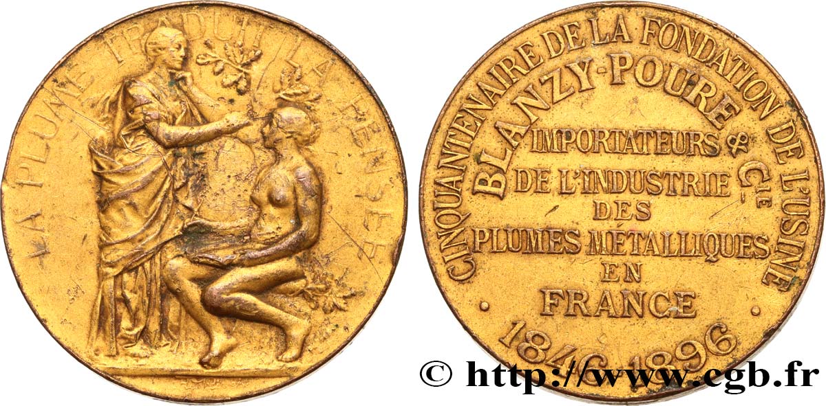 COMPANIES, INDUSTRIES AND MISCELLANEOUS TRADES Médaille, cinquantenaire de la fondation de l’usine VF