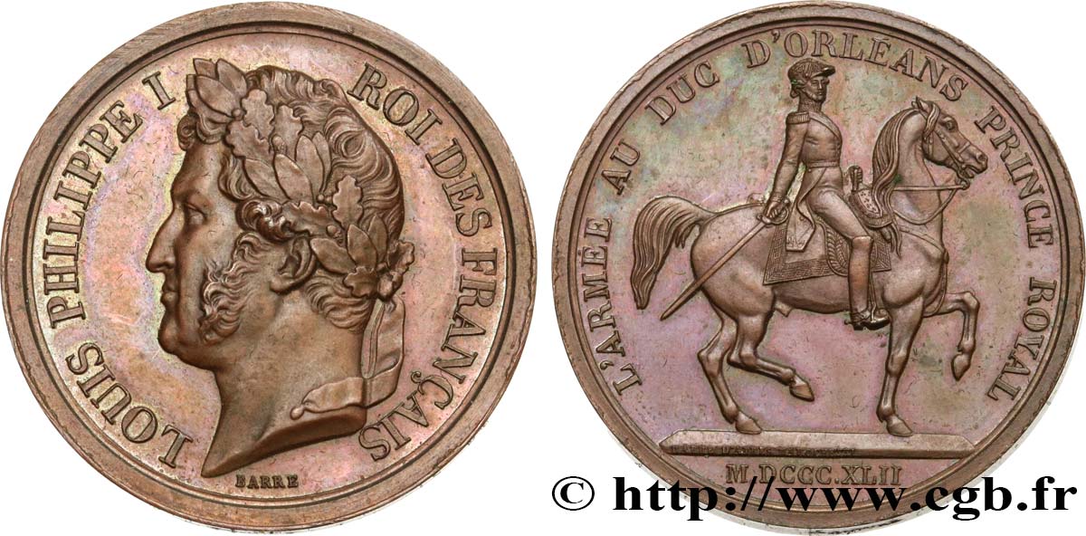 ILE DE FRANCE - VILLES et NOBLESSE Médaille, Duc d’Orléans, prince royal SUP