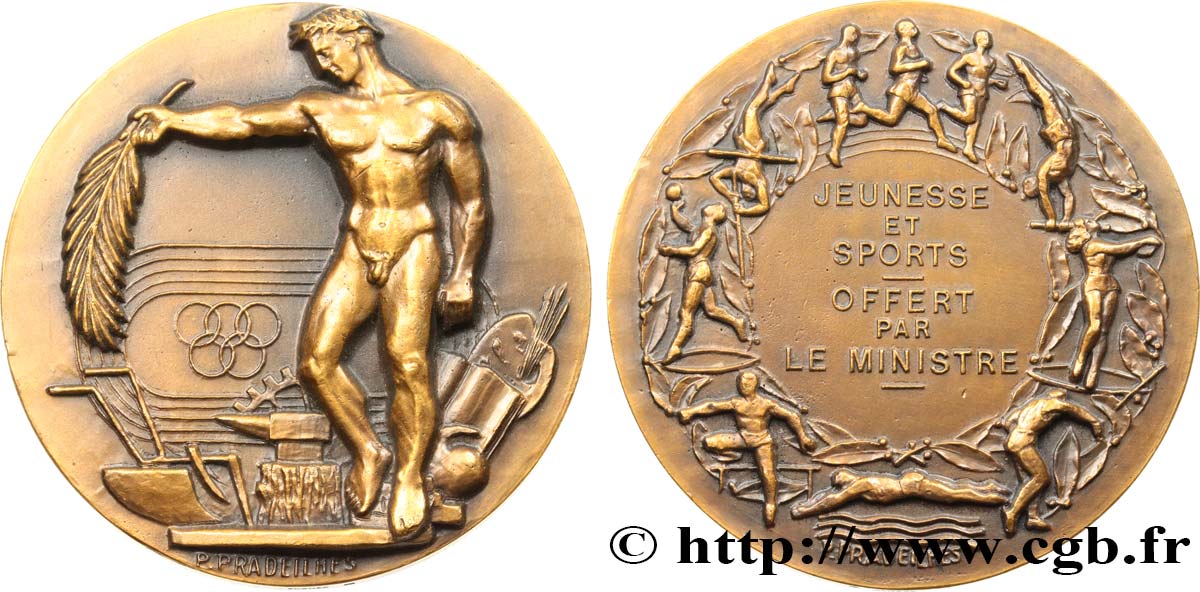 AU 50-53 Medal #185898 Jeunesse et Sport Temps Libre France Pas-de-Calais 
