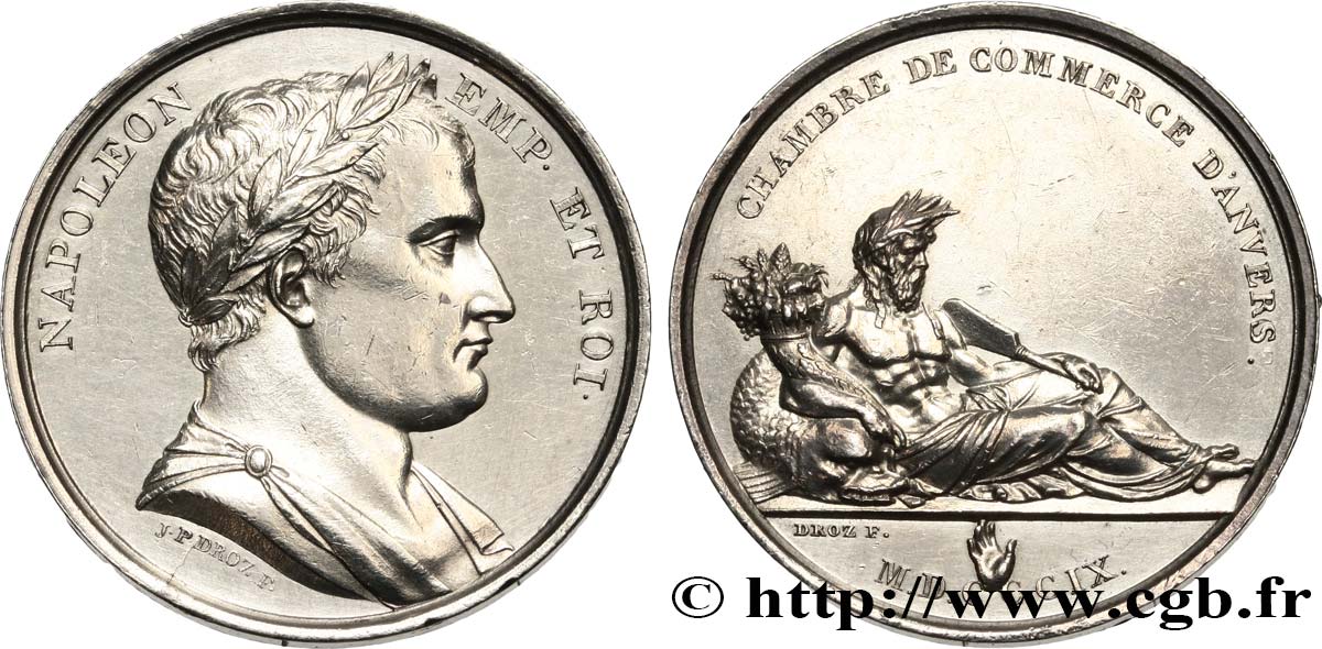 PREMIER EMPIRE / FIRST FRENCH EMPIRE Médaille de la Chambre de commerce d’Anvers AU