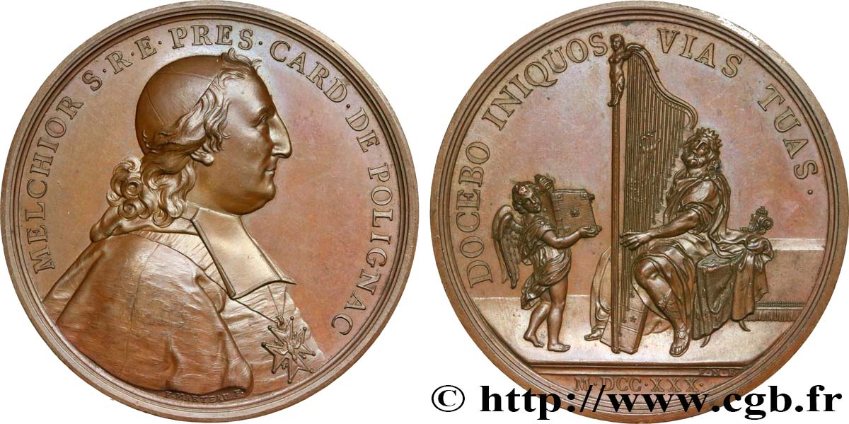 LOUIS XV DIT LE BIEN AIMÉ Médaille, Melchior, Cardinal de Polignac AU