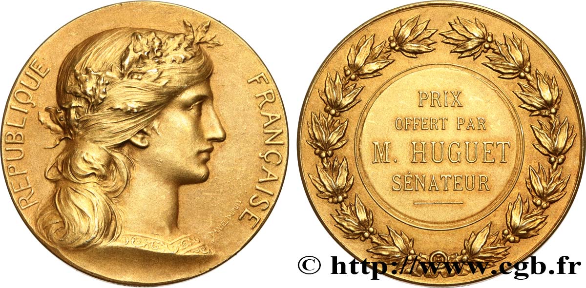 TERZA REPUBBLICA FRANCESE Médaille de récompense, Prix offert par le sénateur q.SPL