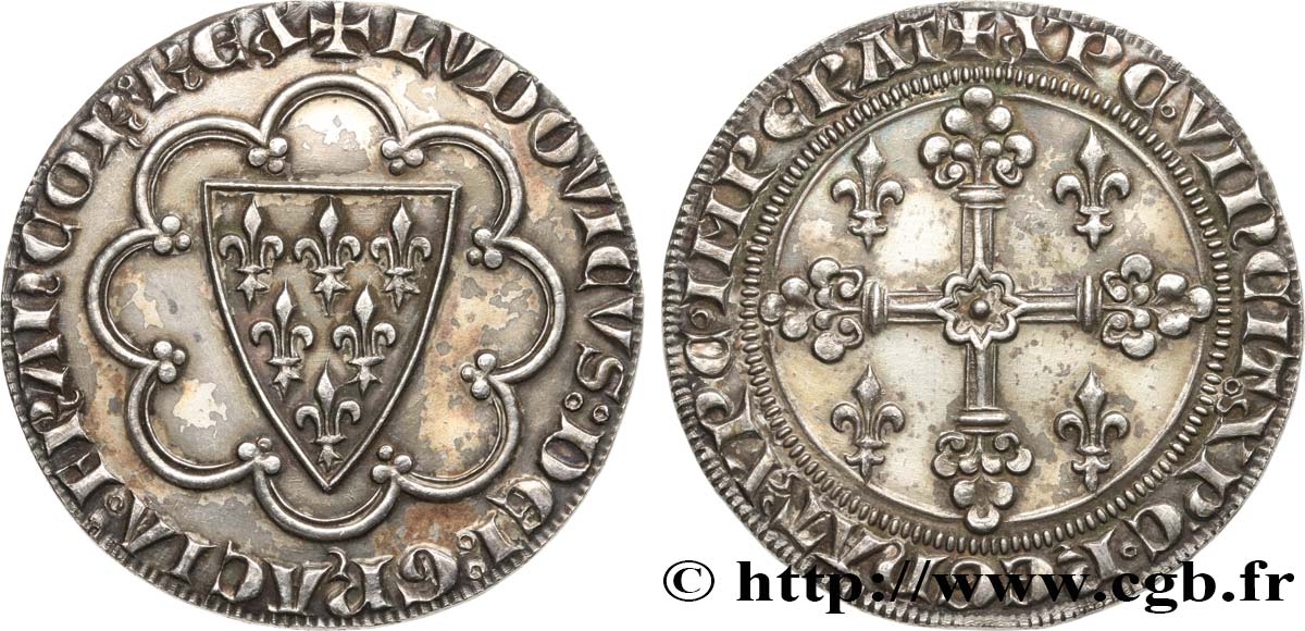 LOUIS IX  SAINT LOUIS  Médaille, Écu d’or de Saint Louis, reproduction AU