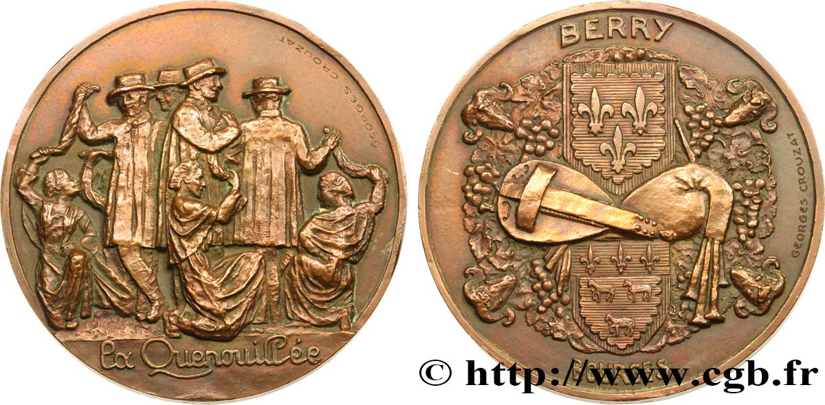 BOURGES ET LE BERRY Médaille, La Quenouillée AU