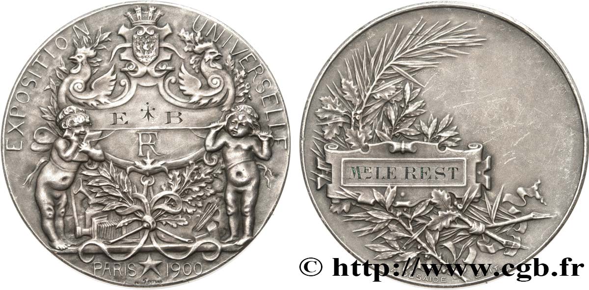 III REPUBLIC Médaille de récompense, Exposition universelle AU