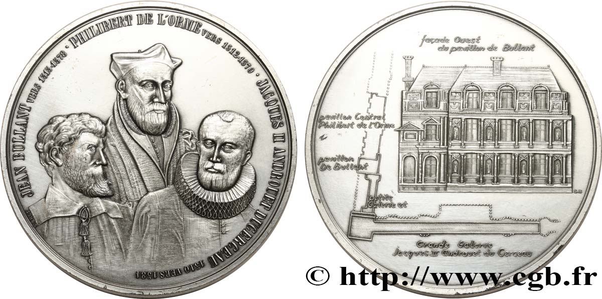 MONUMENTS ET HISTOIRE Médaille, Jean Bullant, Philibert de l’Orme, Jacques II Androuet Ducerceau et le Louvre SUP