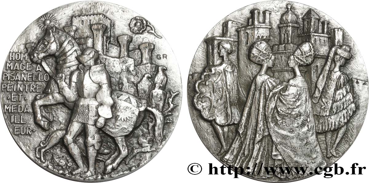ART, PAINTING AND SCULPTURE Médaille, Hommage à Pisanello AU