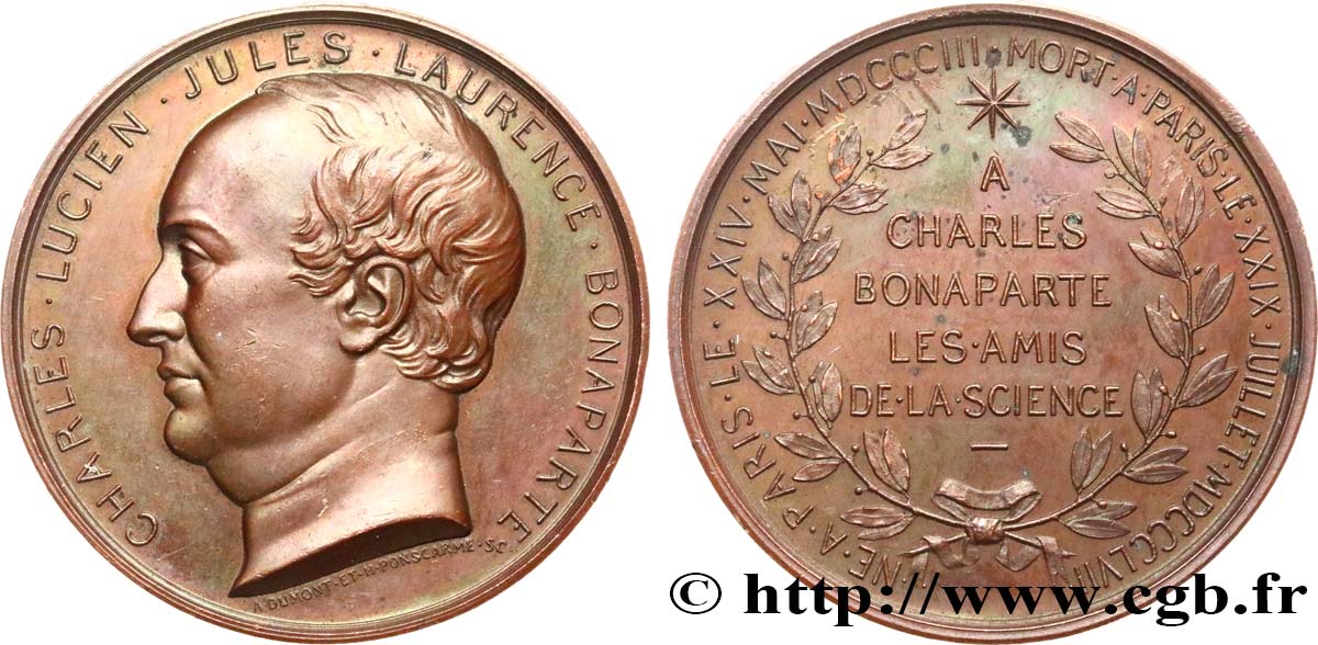 SEGUNDO IMPERIO FRANCES Médaille, Charles Lucien Bonaparte EBC
