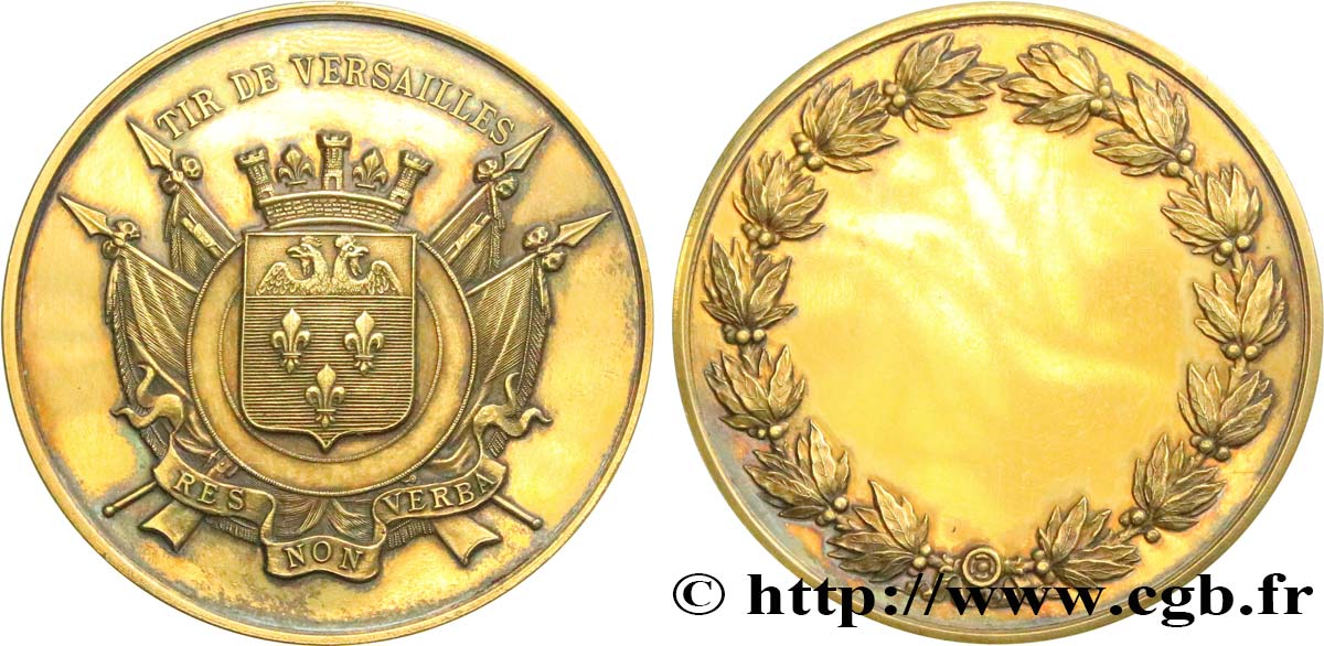 TIR ET ARQUEBUSE Médaille de récompense, Tir de Versailles q.SPL