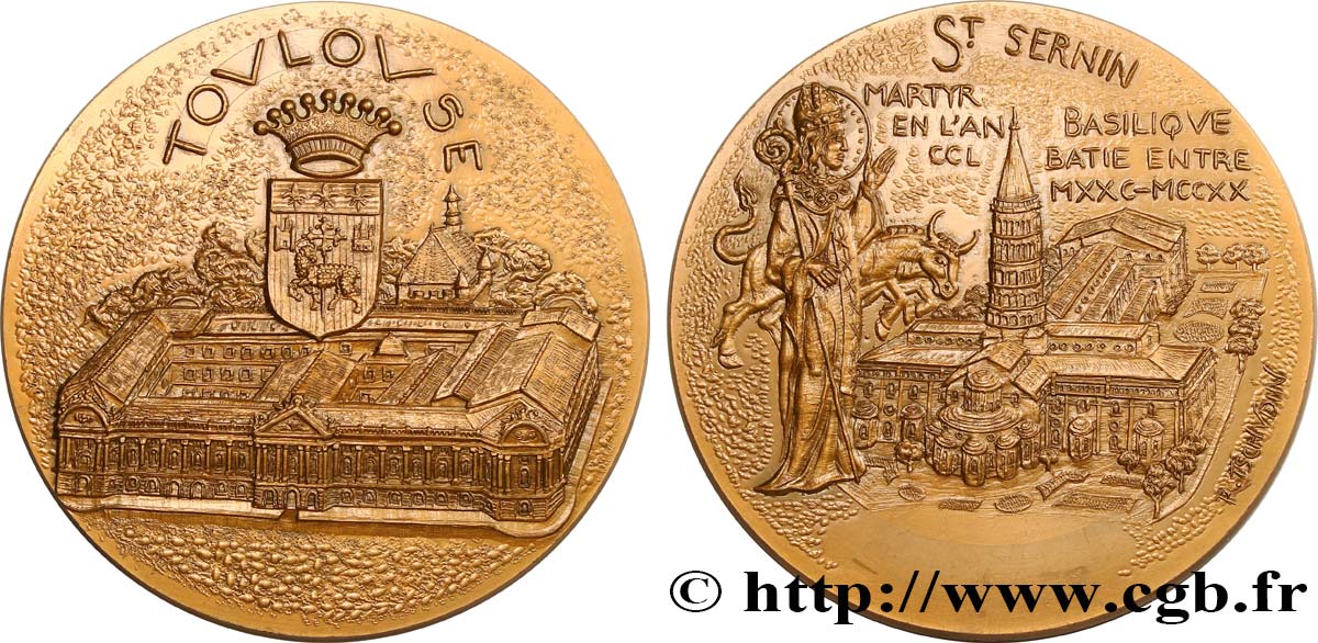 MONUMENTS ET HISTOIRE Médaille, Toulouse, son capitole et la basilique Saint Sernin SUP
