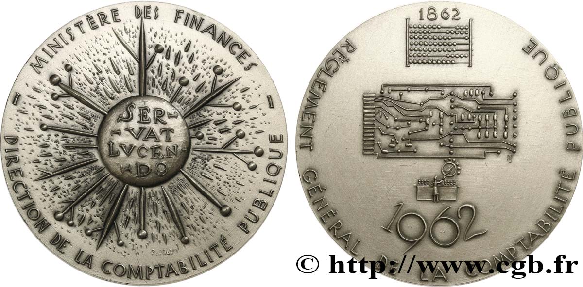 V REPUBLIC Médaille, Ministère des finances AU