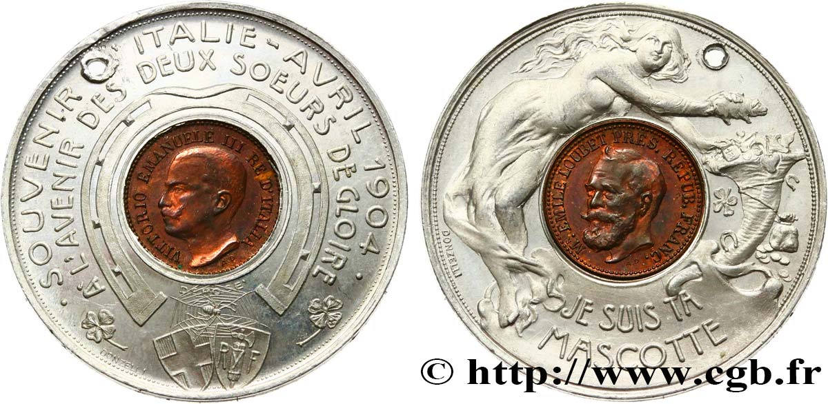 ITALIE - ROYAUME D ITALIE - VICTOR-EMMANUEL III Médaille Souvenir, Je suis ta mascotte SUP