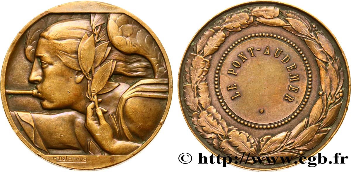 VILLES DE NORMANDIE Médaille, le Pont-Audemer AU