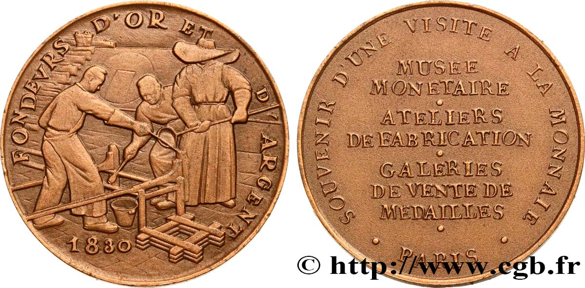 QUINTA REPUBLICA FRANCESA Médaille de souvenir du Musée de la Monnaie EBC