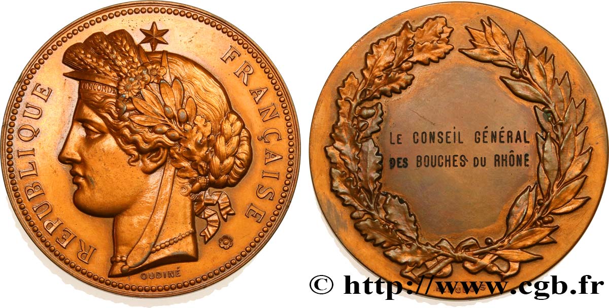FUNFTE FRANZOSISCHE REPUBLIK Médaille de récompense fVZ