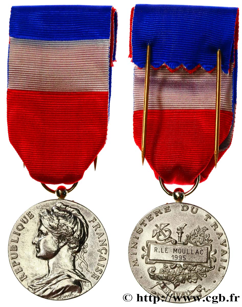 CINQUIÈME RÉPUBLIQUE Médaille d’Honneur du Travail TTB+
