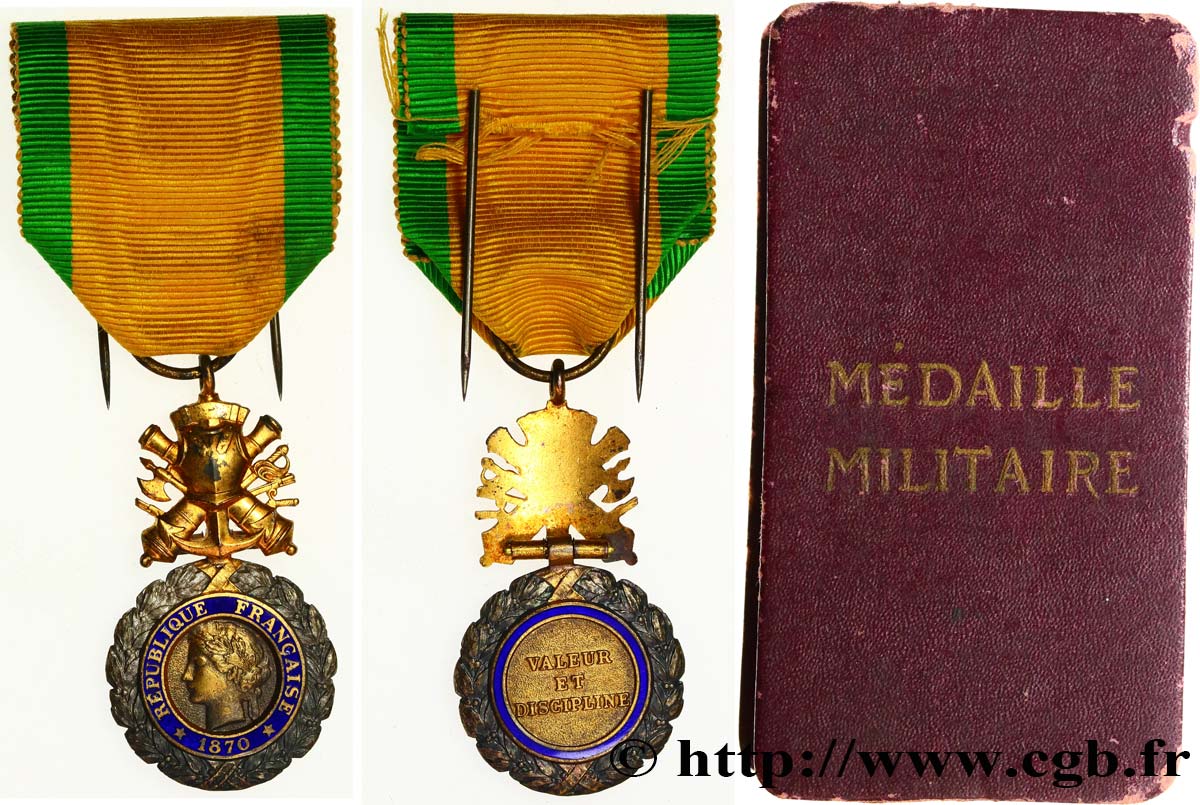 TROISIÈME RÉPUBLIQUE Médaille militaire, sous-officier TTB