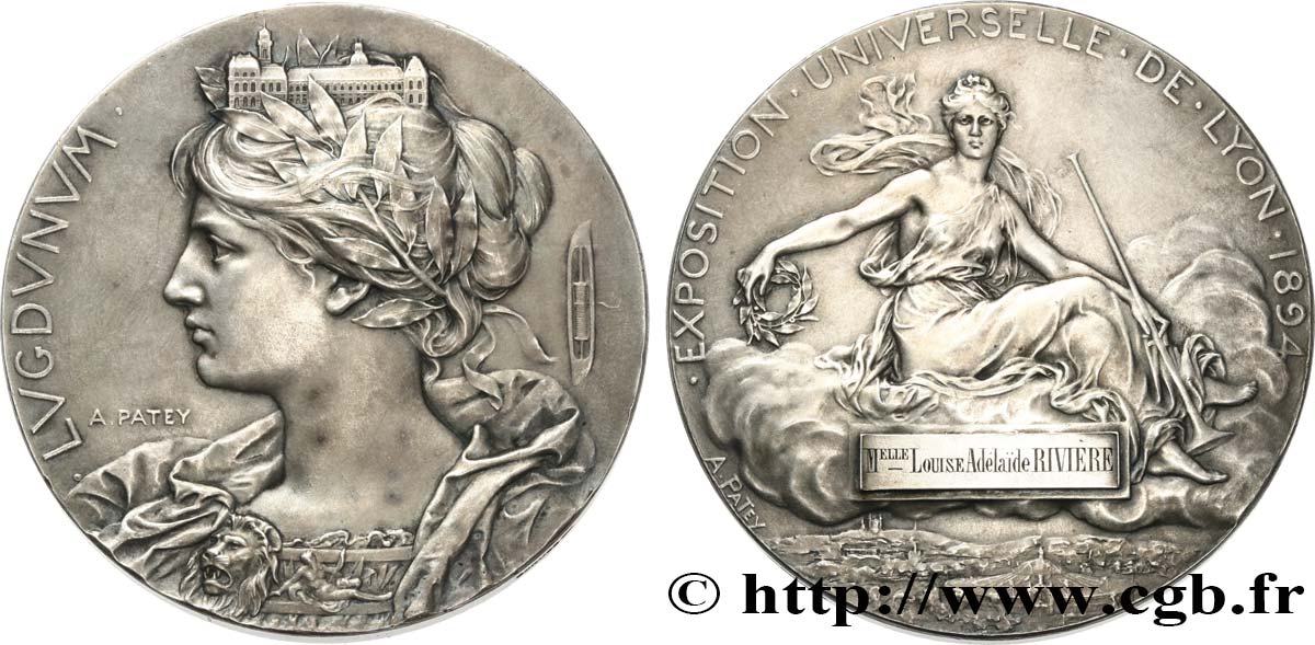 LYON AND THE LYONNAIS AREA (JETONS AND MEDALS OF...) Médaille de récompense, Lugdunum AU