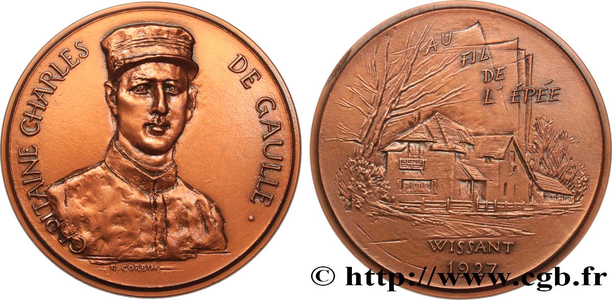 DE GAULLE (Charles) Médaille, Capitaine Charles de Gaulle AU
