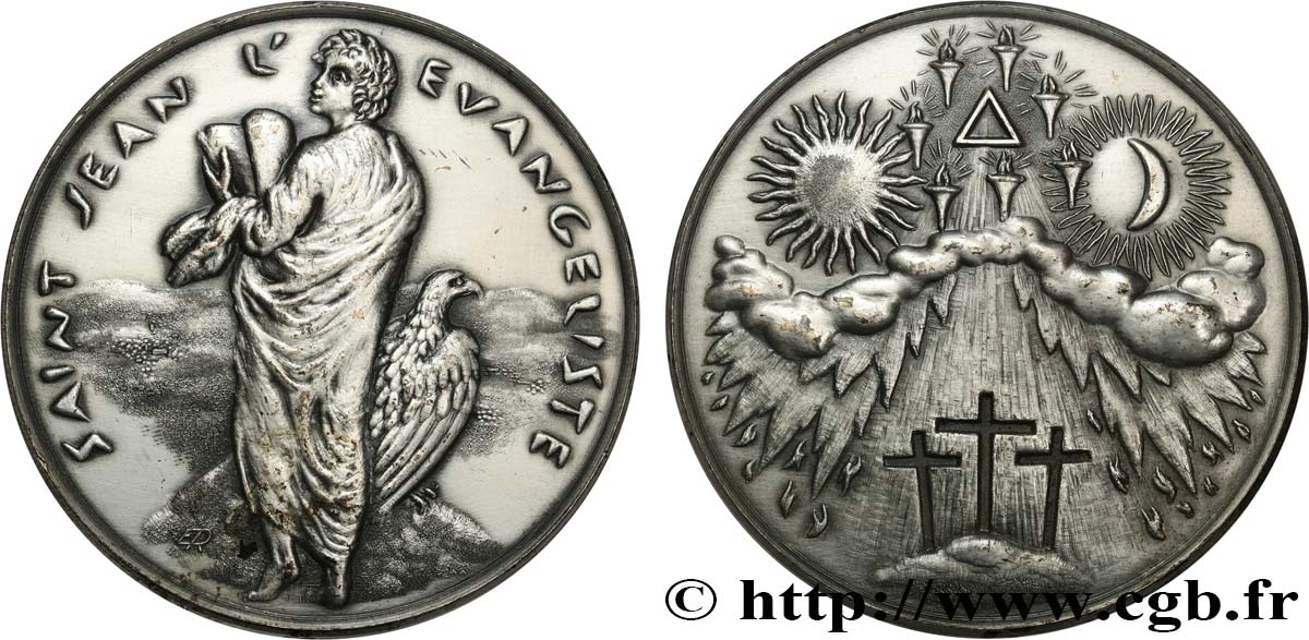 MÉDAILLES RELIGIEUSES Médaille, Saint Jean l’évangéliste, Exemplaire Éditeur BB