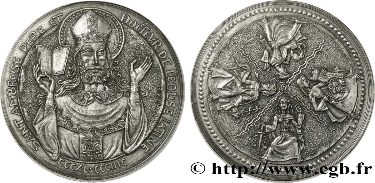 MÉDAILLES RELIGIEUSES Médaille, Saint Ambroise SPL