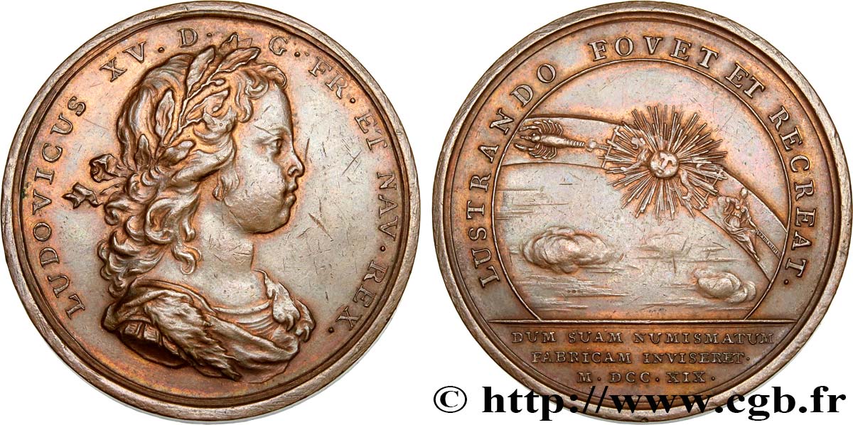 LOUIS XV DIT LE BIEN AIMÉ Visite de Louis XV à la Monnaie des Médailles TTB+