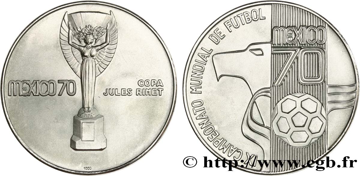 MEXICO Médaille, Coupe Jules Rimet, championnat du monde de Football 1970 SC