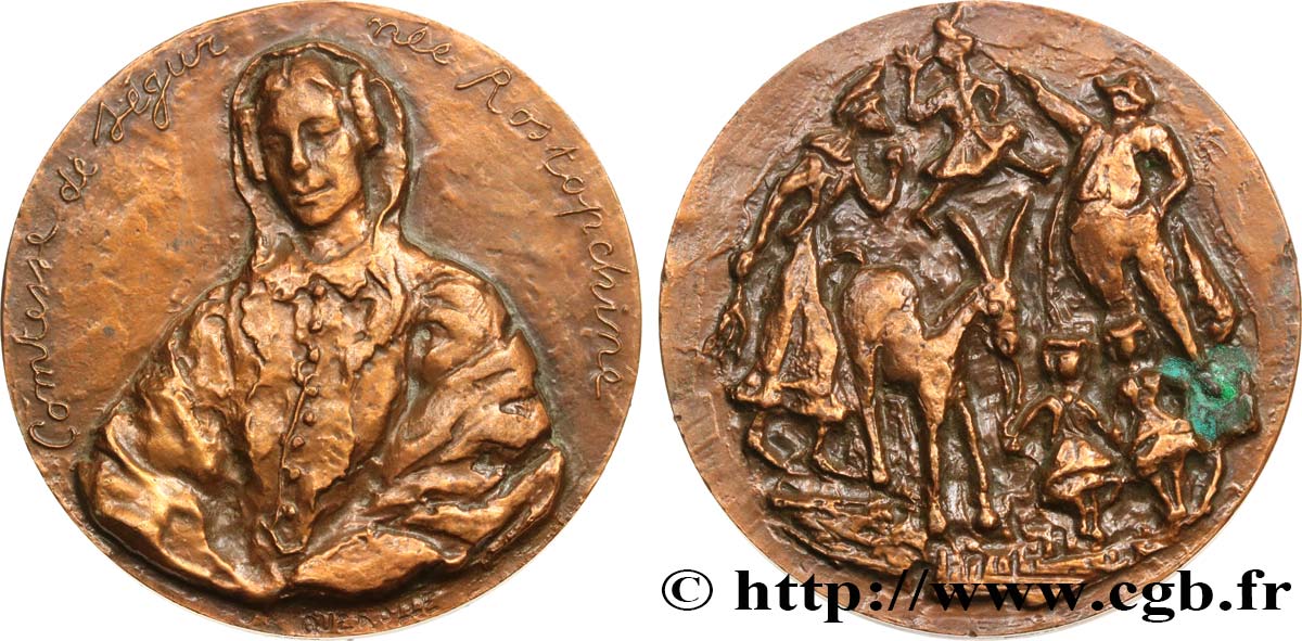 LITERATURE : WRITERS - POETS Médaille, Comtesse de Ségur SPL