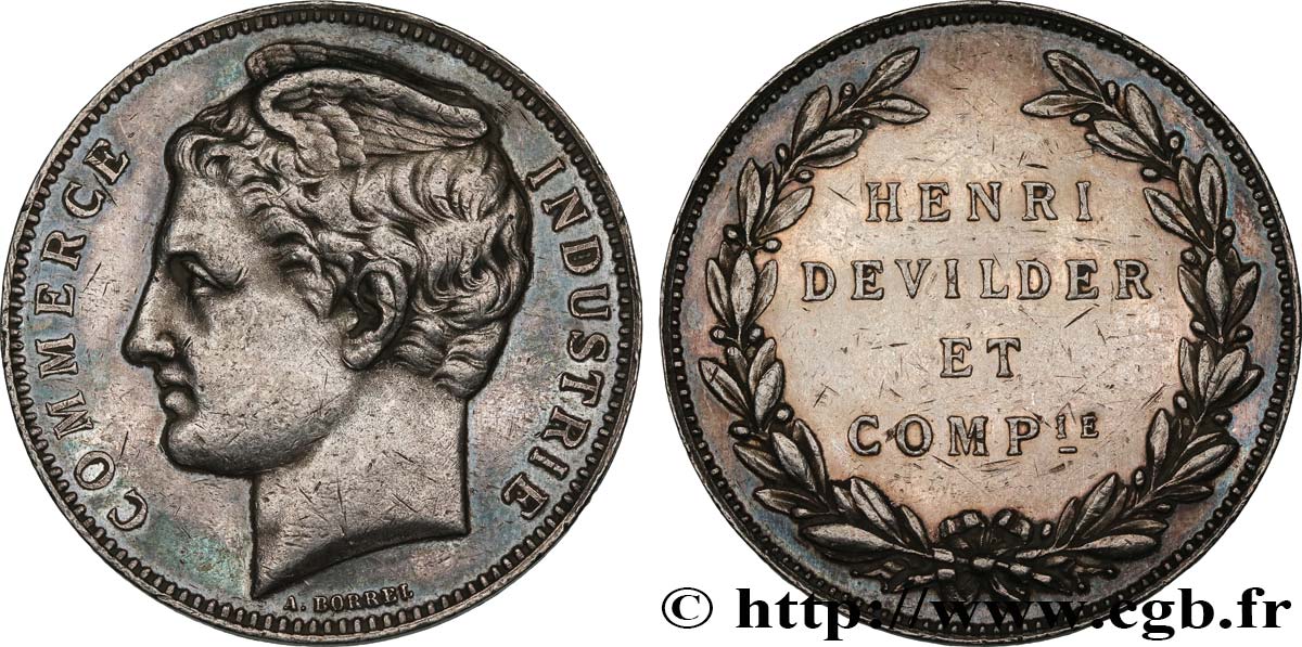 CHAMBRES DE COMMERCE Médaille, Commerce Industrie, Henri Devilder SS