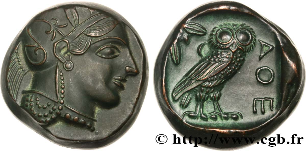 QUINTA REPUBLICA FRANCESA Médaille antiquisante, Tétradrachme d’Athènes EBC