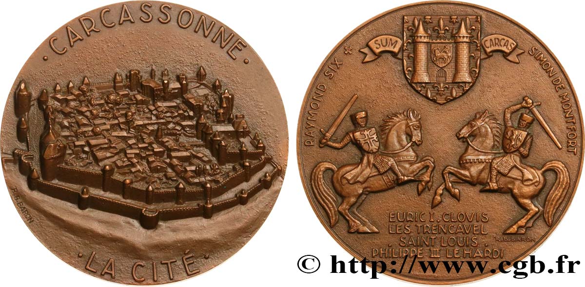 MONUMENTS ET HISTOIRE Médaille, Carcassonne, la Cité SUP