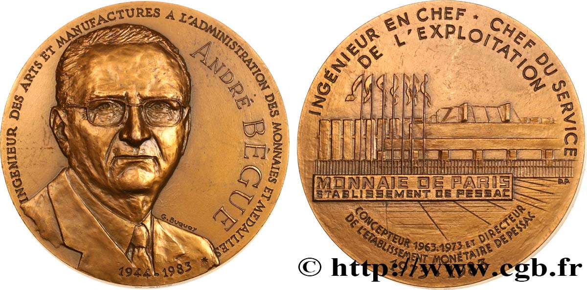 PERSONNAGES DIVERS Médaille, André Bègue SUP