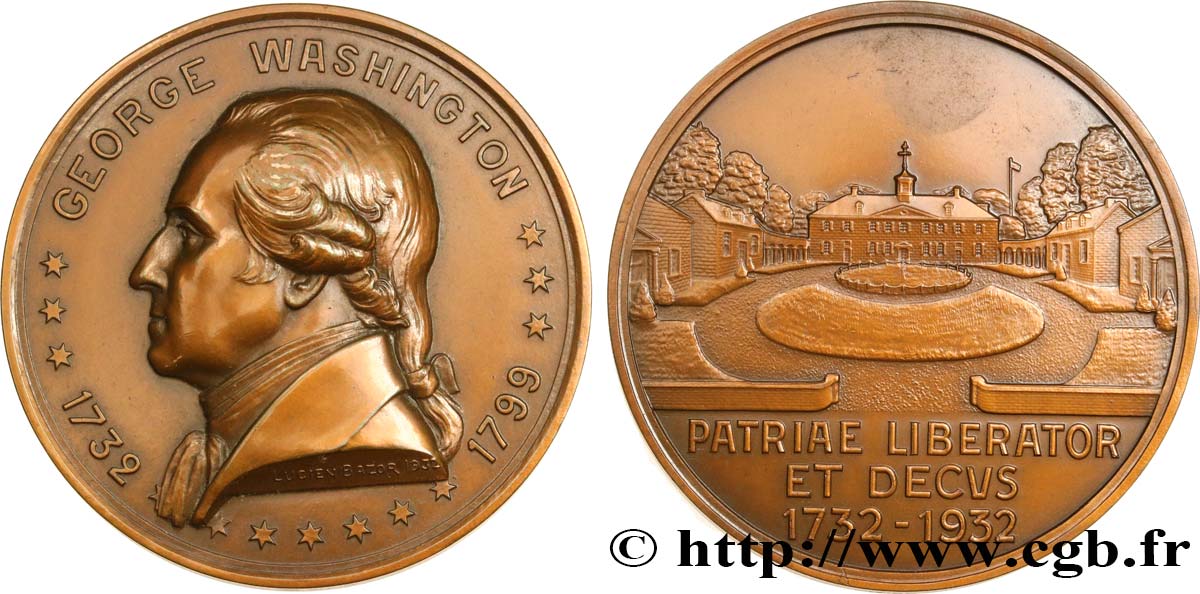 ÉTATS-UNIS D AMÉRIQUE Médaille, George Washington SUP