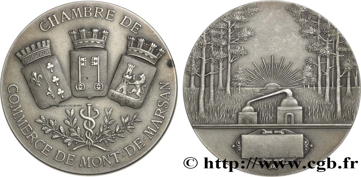 CHAMBRES DE COMMERCE Médaille, Chambre de commerce de Mont-de-Marsan fVZ