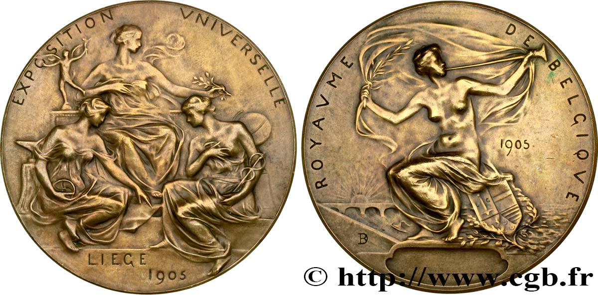 BELGIQUE - ROYAUME DE BELGIQUE - LÉOPOLD II Médaille, Exposition Universelle fVZ