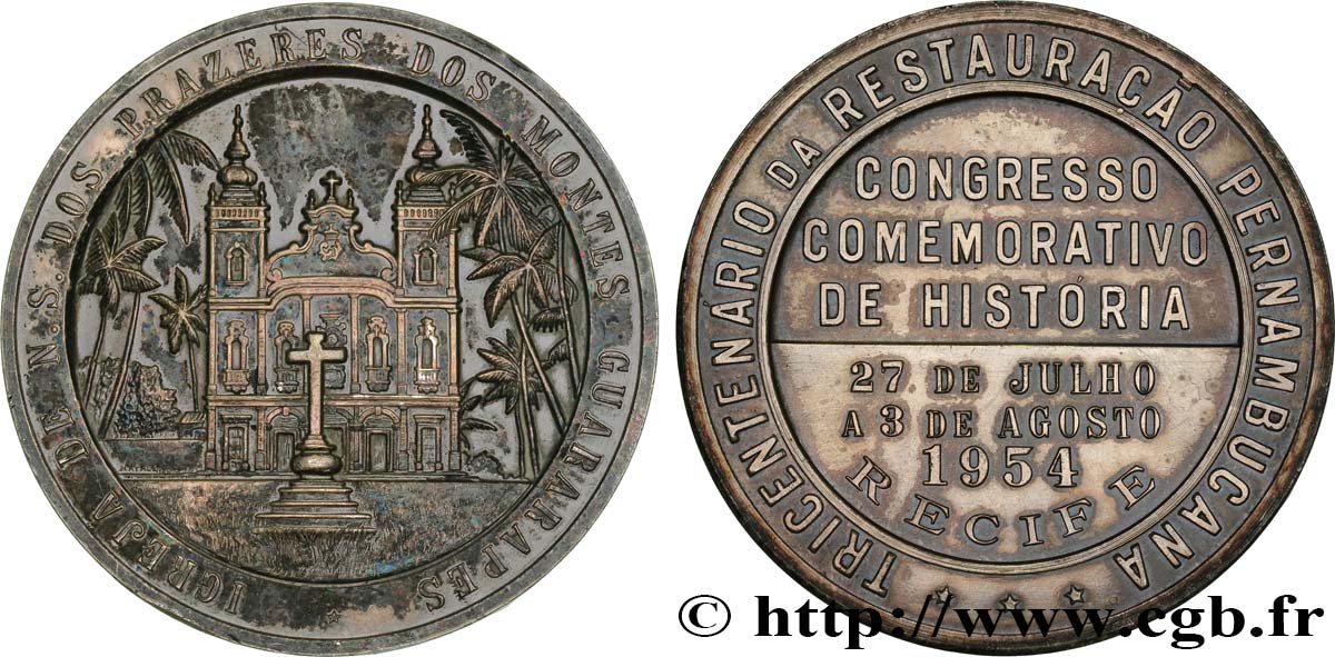 BRASILIEN Médaille, tricentenaire de l’État brésilien, congrès commémoratif d’histoire SS/fVZ