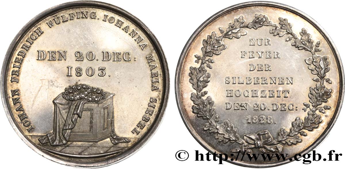 GERMANY Médaille, Célébration des noces d’argent AU