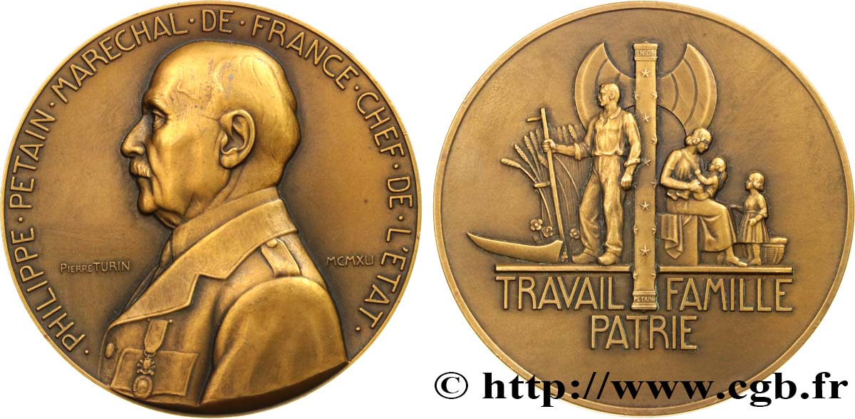 FRENCH STATE Médaille du Maréchal Pétain AU