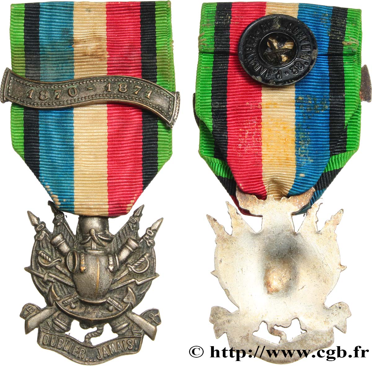 GUERRE DE 1870-1871 Médaille des vétérans EBC