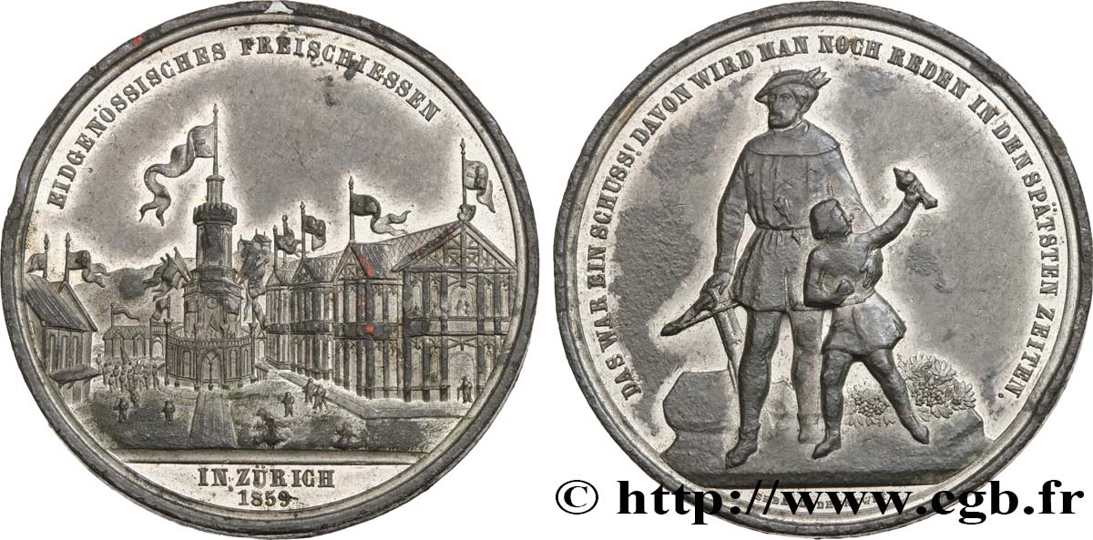SWITZERLAND - CONFEDERATION OF HELVETIA Médaille, Tir fédéral gratuit VF