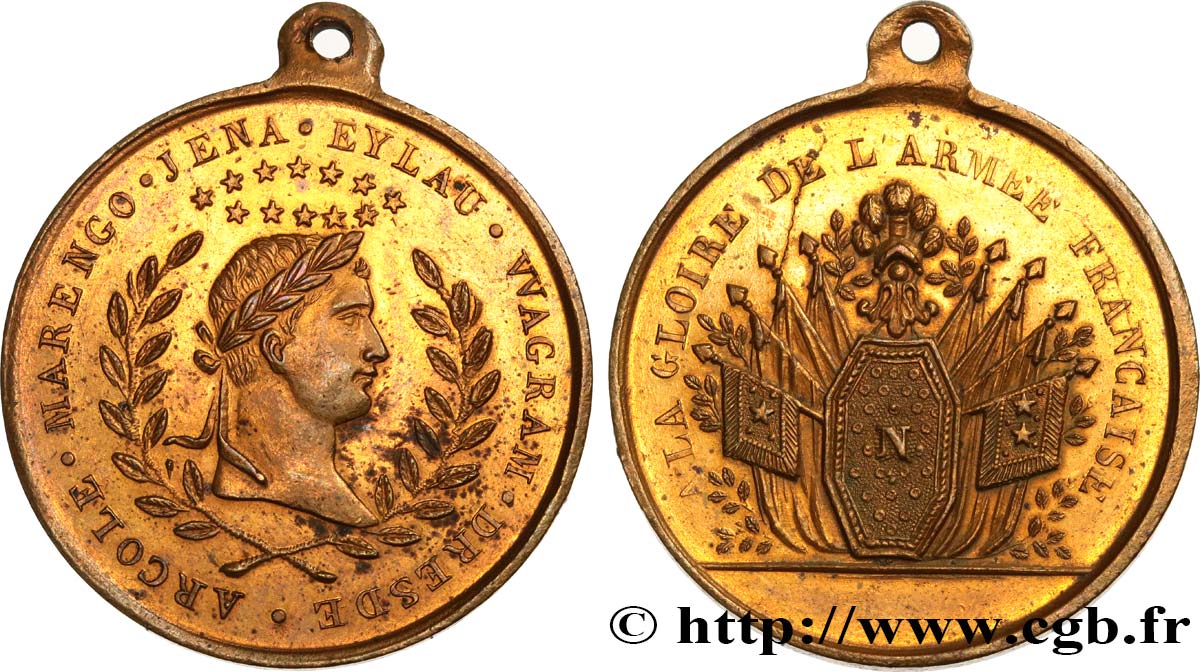 LOUIS-PHILIPPE Ier Médaille, souvenir napoléonien, à la gloire de l’armée française TTB