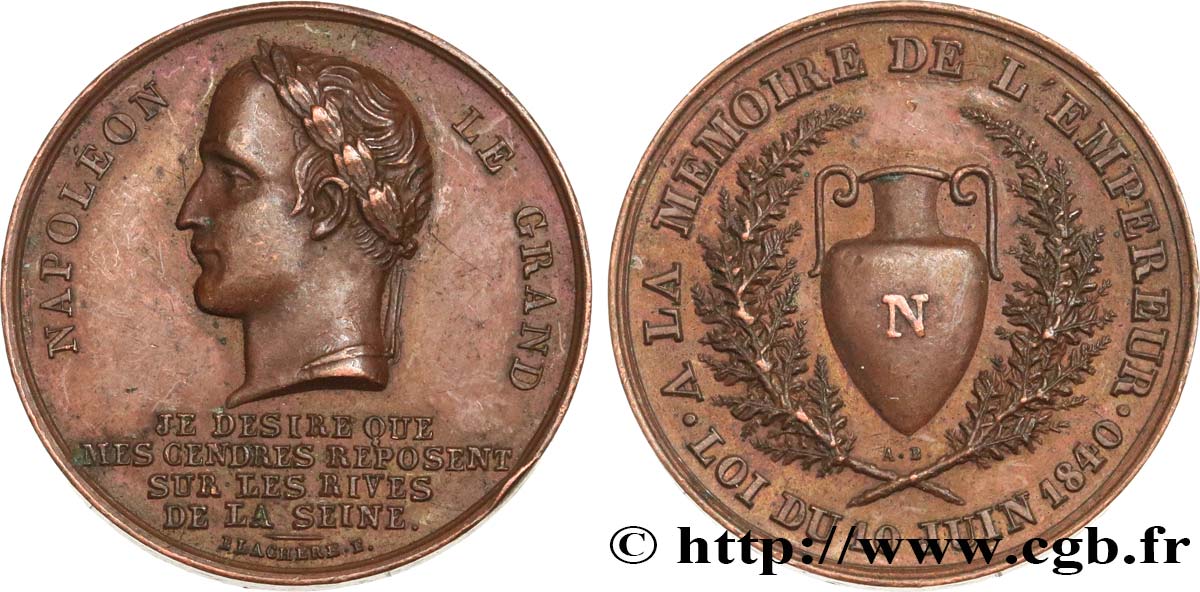 LOUIS-PHILIPPE I Médaille, Retour des cendres de Napoléon Ier AU
