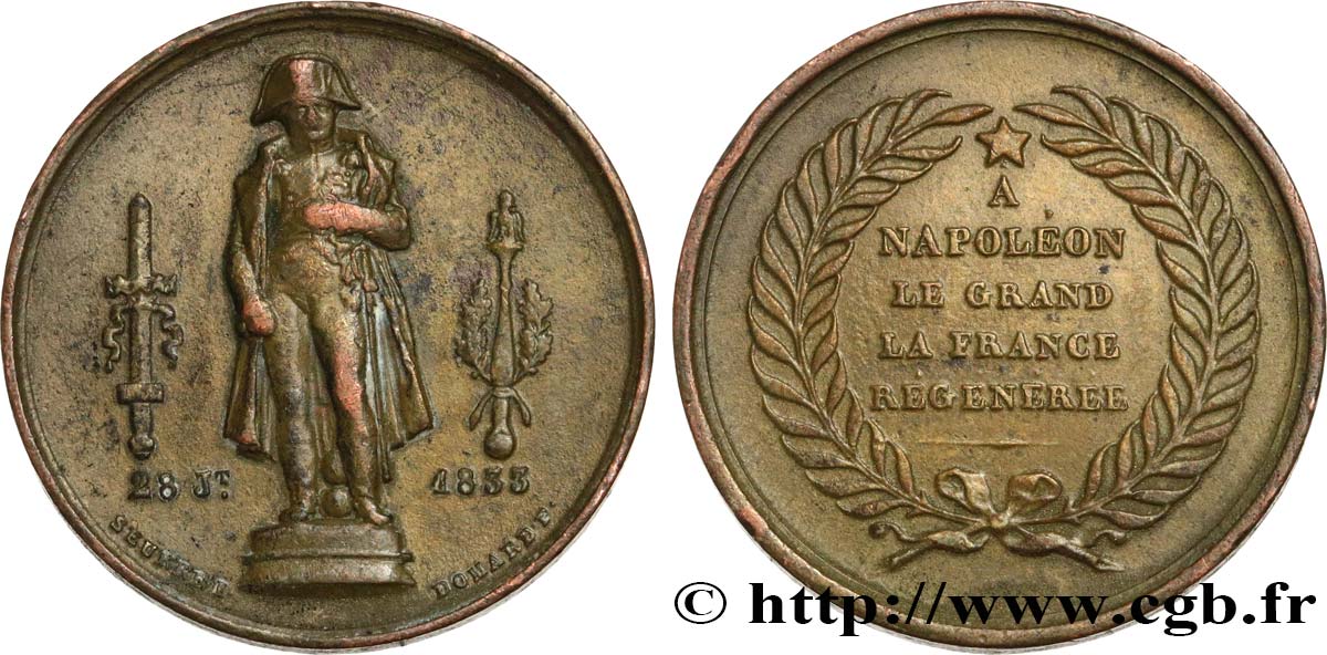 LUDWIG PHILIPP I Médaille, rétablissement de la statue de Napoléon Ier S