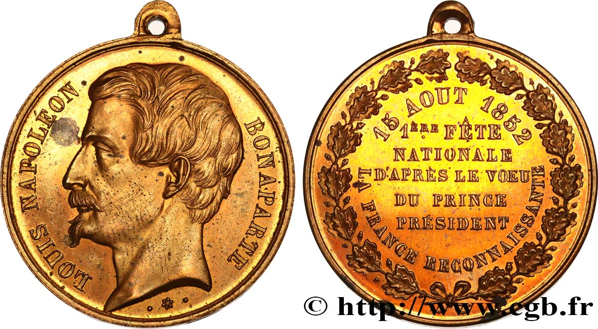 DEUXIÈME RÉPUBLIQUE Médaille, Fête Nationale SUP