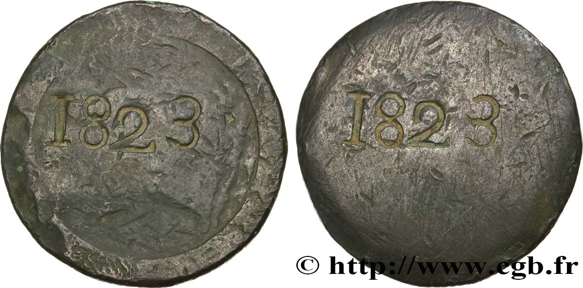 MÉDAILLES INDÉTERMINÉES Médaille, 1823 MB