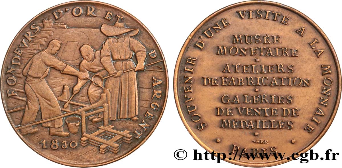 CINQUIÈME RÉPUBLIQUE Médaille de souvenir du Musée de la Monnaie TTB+