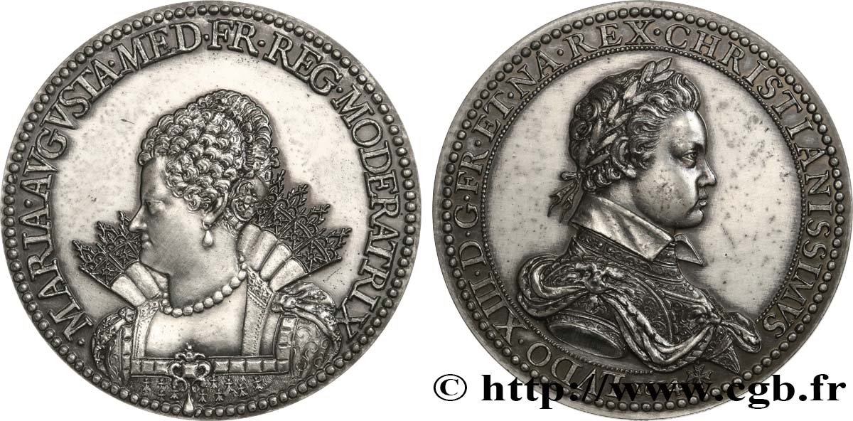 MARIE DE  MEDICI Marie de Médicis et Louis XIII, refrappe moderne AU