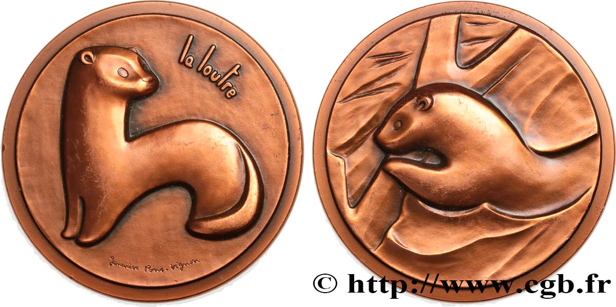 ANIMAUX Médaille animalière - Loutre SUP