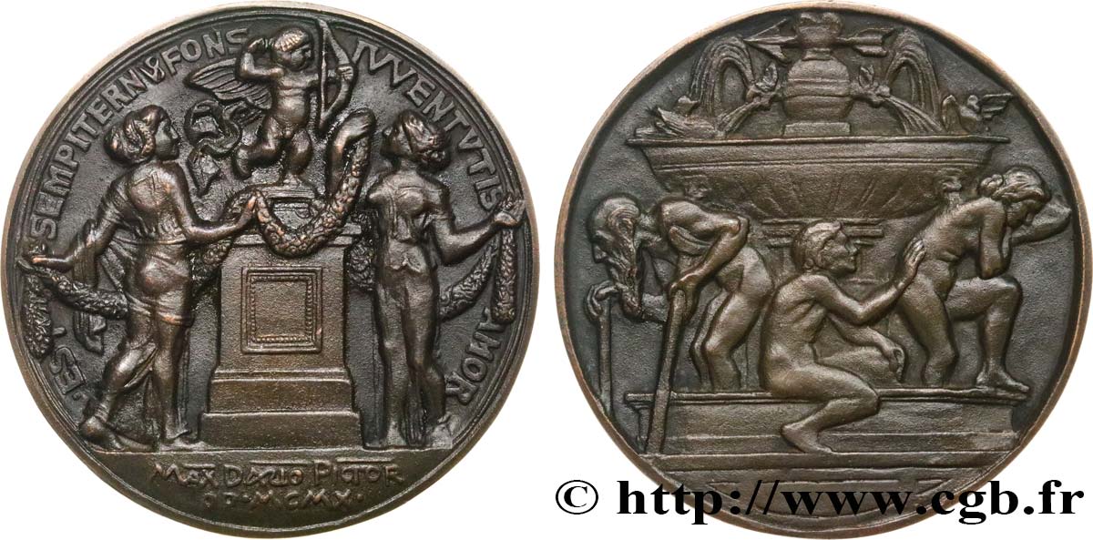 ALLEMAGNE Médaille de Mariage du médailleur Maximilian Dasio TTB