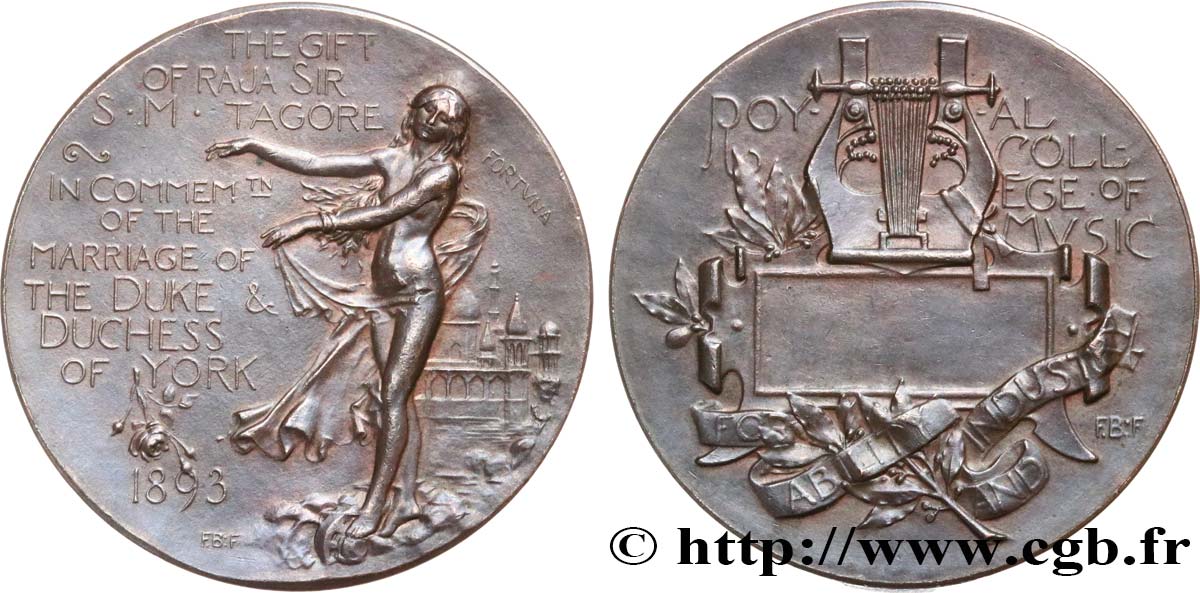 INDIEN
 Médaille, Commémoration du mariage du Duc et de la Duchesse d’York VZ